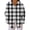 Black 1, variant on Women's Button Down Flannel Shirts Plaid Shacket Long Sleeve Collared Tops Work Blouses