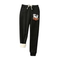 thumbnail image 1 of Womens' Warm Legging Tummy Control Printed Leggings With Elastic Drawstring Pockets And Thick Insulation Pants On Clearance, 1 of 5