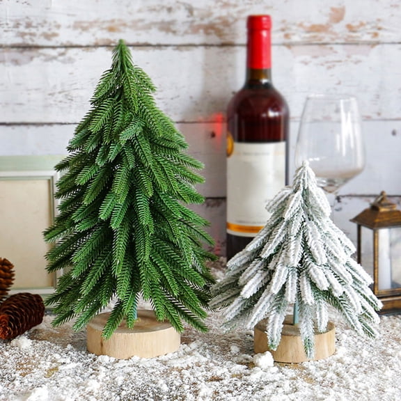 HAMPPLIES Christmas Decoration Desktop Mini Christmas Tree Green Plastic 1Pcs