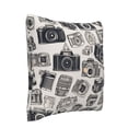 thumbnail image 3 of LNWH Vintage Cartoon Camera Throw Pillow Covers, Square Soft Linen Decorative Pillow Cases, 16"x16", 3 of 8