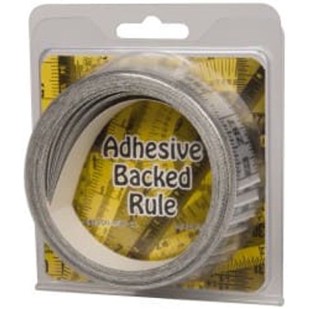 

Made in USA 24 Ft. Long x 1 Wide 1/16 Graduation Silver Mylar Adhesive Tape Measure Reads Right to Left Horizontal Scale