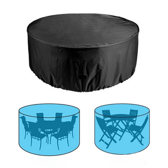 Patio Furniture Covers Waterproof Outdoor Round Table Cover Anti-Fading WD.WDQZL Hogar
