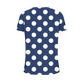 thumbnail image 5 of Inverlee T Shirts for Women V Neck Dressy Casual Short Sleeve Tops Plus Size Dot Print Shirts Comfy Holiday Tunic Blouse Tee, 5 of 6