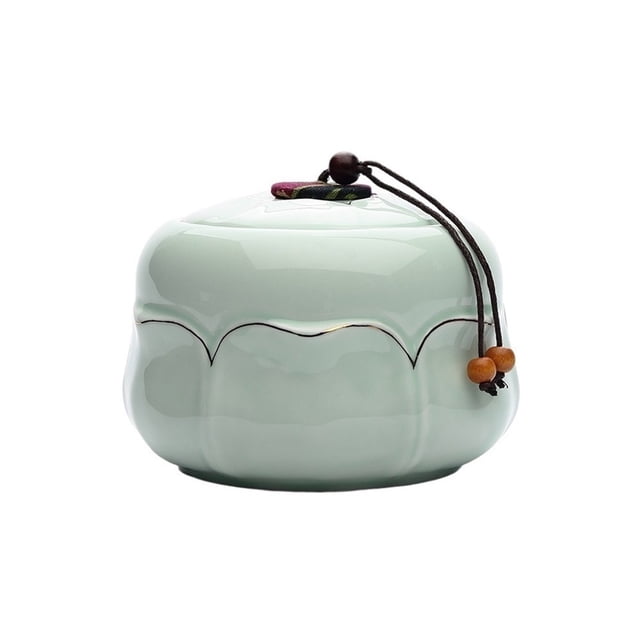 Ceramic Tea Canister With Lid Sealed Storage Jar For Home Countertop Container For Sugar, Tea, Coffee