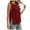 Wine, variant on Womens Summer Shirts Casual Crew Neck Side Tie Tank Top Flowy Peplum Camisole for Daily Vacation White S