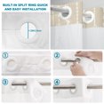 thumbnail image 5 of No Hook Shower Curtain, Modern Geometric Shower Curtains for Bathroom with See Through Top Window, Simple Vertical Stripes Beige Waterproof & Washable Bath Curtain Stall 48"x72", 5 of 9