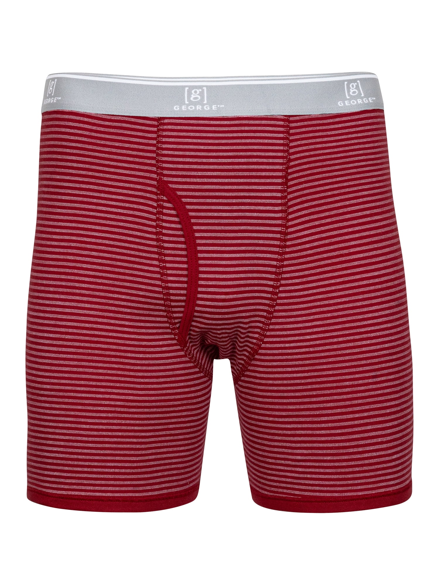 George Men's Regular Leg Boxer Briefs, 6-Pack