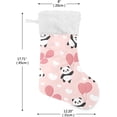 thumbnail image 2 of Coolnut 2PCS Christmas Stocking Cute Panda Xmas Stockings Decoration for Family Holiday Party Ornaments Decor Fireplace, 17.7 x 12 Inch, 2 of 7