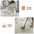 thumbnail image 5 of Sage Green Coastal Area Rug 3'x5',Summer Eucalyptus Leaves Beach Ocean Starfish Conch Woven Cotton Tassels Kitchen Rugs,Non Slip Indoor Door Mat Throw Carpet for Entryway Living Room Laundry Room, 5 of 9