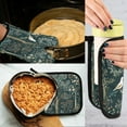 thumbnail image 5 of Yayeee Oven Mitts and Pot Holder Set of 2 Heat Resistant Kitchen Gloves Baking Hot Pad, Floral Forest Scene, 5 of 5