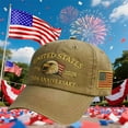 thumbnail image 5 of United States 250th Anniversary Hat - Adjustable Patriotic Eagle Design Cap for Men Women (250 Year American Celebration)(4Pcs-Khaki), 5 of 6