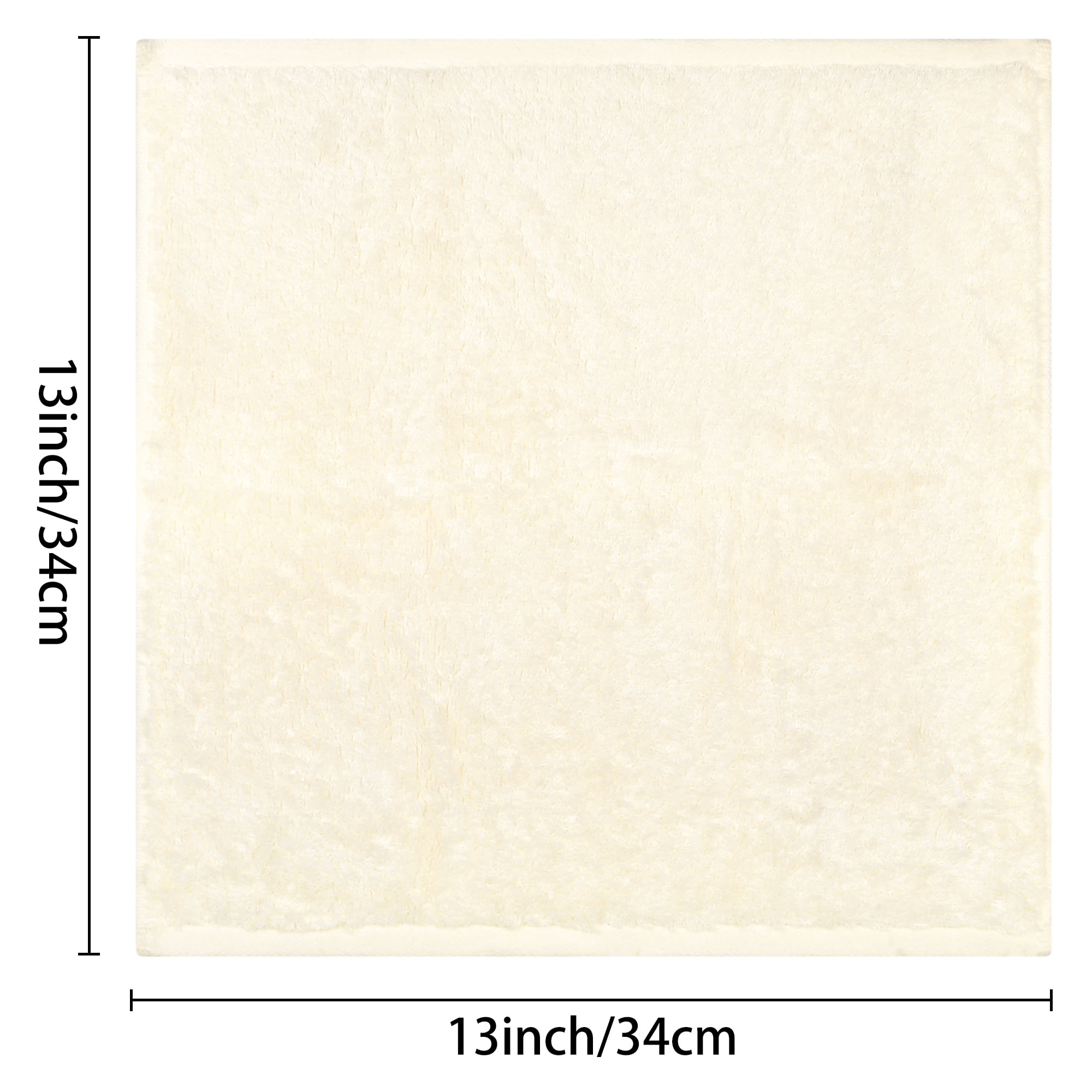 REGALWOVEN 6 Pack Cotton Washcloths, Solid Face Cloths, Absorbent and Quick Drying Towel for Bathroom Light Yellow 13" x 13"