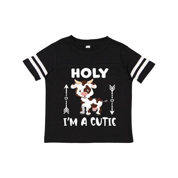 Inktastic I'm a Cutie White and Brown Holstein Cow with Arrows Boys or Girls Toddler T-Shirt
