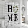 thumbnail image 5 of Shower Curtain Eucalyptus Leaf Cotton Wreath Bathroom Curtains with Hooks, Waterproof Fabric Buffalo Plaid Home Bath Shower Curtains Set for Bathroom Bathtubs Decor 36x72 Inch, 5 of 9