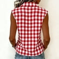 thumbnail image 5 of SROBPTY Womens Tank Tops Print Collared Button Front Sleeveless Summer Shirts for Casual Wear, 5 of 5