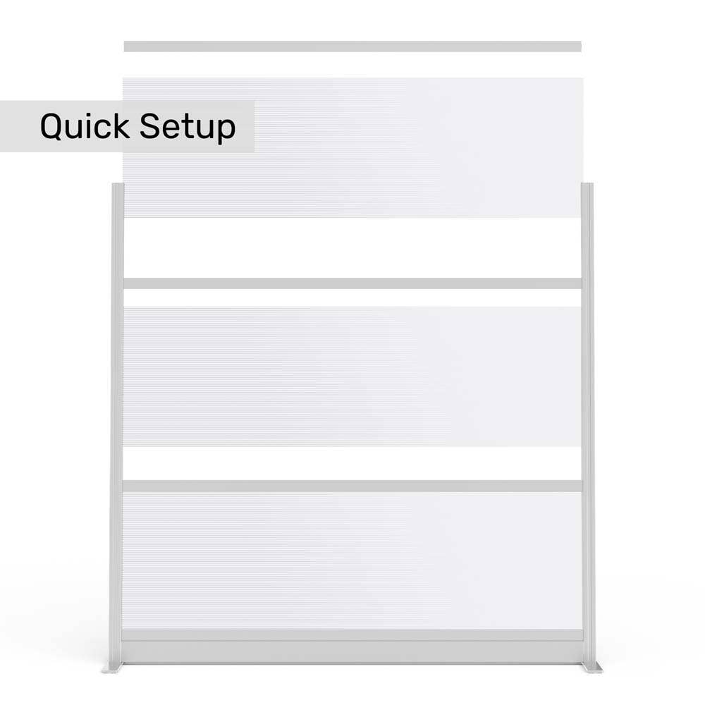 Luxor Translucence Modular Wall Room Divider System - 70" W x 70" H, Freestanding