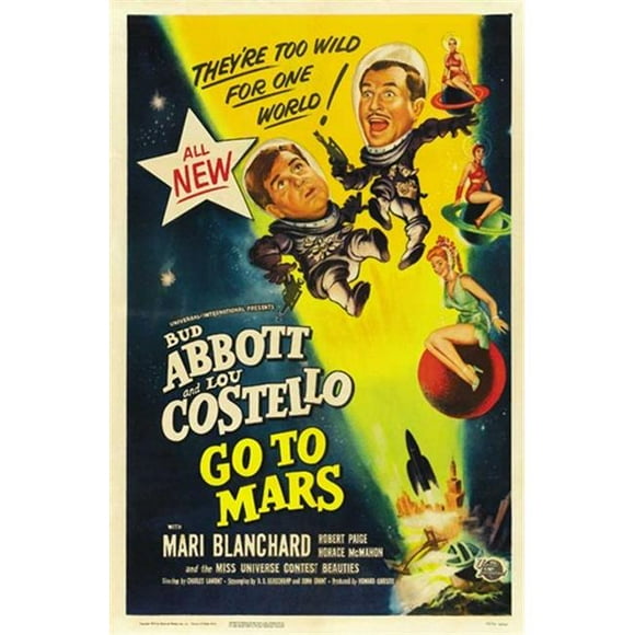 Posterazzi MOV522333 Abbott & Costello Go to Mars C.1953 Movie Poster - 11 x 17 in.