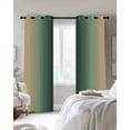thumbnail image 3 of Yellow Forest Green Gradient Blackout Curtains 84 Inch Length Minimalist Ombre Modern Art Thermal Insulated Window Curtain Window Drapes 2 Panels for Bedroom Living Room 52"Wx84"L, 3 of 9