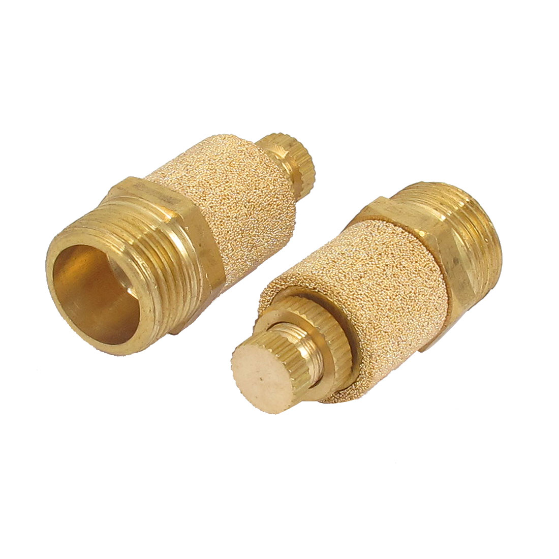 3/8BSP Thread Brass Adjustable Pneumatic Air Muffler Noise Exhaust 2pcs