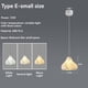 thumbnail image 5 of PVC Shade Living Room Chandelier Wave Design Ceiling Chandelier E, 5 of 5