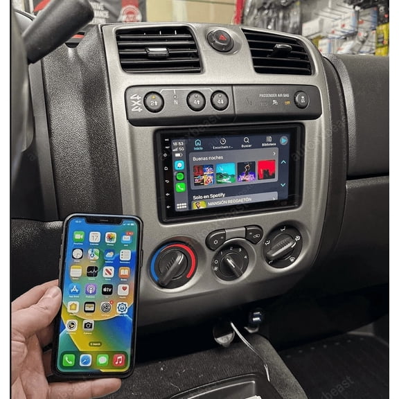 10.1" 4 64GB Android Car Stereo Radio For Chevy Colorado 2004-2006, 2 Din Head Unit with Wireless CarPlay Android Auto, AHD Backup Camera, Microphone, GPS WiFi Bluetooth