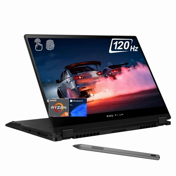ASUS ROG Flow X13 2-in-1 Touch Gaming Laptop, 13.4" WUXGA 120Hz, AMD 8-Core Ryzen 9 6900HS, GeForce RTX 3050 Ti, 16GB RAM, 2TB PCIe SSD, Backlit, WiFi 6E, USM Active Pen, US Version KB, Win 11 Pro