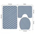 thumbnail image 3 of Blue Geometric Striped Pattern Bathroom Rugs Sets 3 Piece,Toilet Cover Set,Absorbent Non Slip Bathroom Mats Sets with U-Shaped Contour Rug Toilet Rug Set, 3 of 5