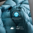 thumbnail image 4 of Royoliving Premium Heavyweight Feathers Down Comforter Queen Full Size Thickened Turquoise 100% Cotton Cover Down Proof Winter Duvet Insert with Corner Tabs (90x90, 60 Oz), 4 of 7
