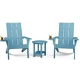 thumbnail image 7 of WINSOON Cup-Holder Adirondack Chair and Table Set 3 PCS, Outdoor Chairs Patio Chairs, Blue Finish, 7 of 7