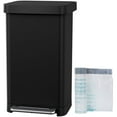 thumbnail image 3 of TLSUNNY 50 L/13.2 Gal Step Trash Can with 15 Trash Bags, Built-in Deodorizer, Soft-Close Lid & Bag Storage, No Inner Bucket, for Kitchen/Home, 3 of 12