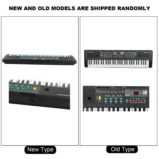 Clavier Numérique 61 Touches, Clavier Numérique Portable, Clavier Numérique de Belle Finition pour Guitare et Violon à Domicile