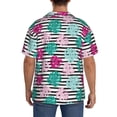 thumbnail image 3 of Lsque Tropical Leaves print Men's Cuban Collar Short Sleeve Shirt Summer Beachwear Casual Button Down Fashionable Vacation Leisure Shirt-4X-Large, 3 of 7