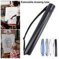 thumbnail image 2 of Hioecau Extendable Poster Tube Painting Storage Case Expands from 19.7" to 35.4" Poster Carrier with Lid Adjustable Shoulder Strap for Documents Blueprints Drawings, 2 of 8