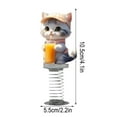 thumbnail image 2 of Shy Kitty Bobblehead, Cute Cat Dashboard Figurine 2D Acrylic Wobble Toy Car Decor Office Desk Shelf Ornament Funny Cartoon Kitten Collectible Gift For Cat Lovers Unique Decoration C+D, 2 of 4