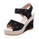 thumbnail image 4 of WILLBEST Sandalias Playa Moda Primavera Y Verano Sandalias De Mujer Suela Gruesa Tacón De Cuña Tacón Alto Boca De Pez Punta Abierta Transpirables Cómodas Lunares Gancho Estilo Casual, 4 of 6