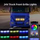 thumbnail image 2 of Luces LED para parrilla delantera de camión con control por aplicación de 24 V, lámpara de rejilla RGB para Volvo, lámpara de rejilla para camión Man Benz, 2 of 5