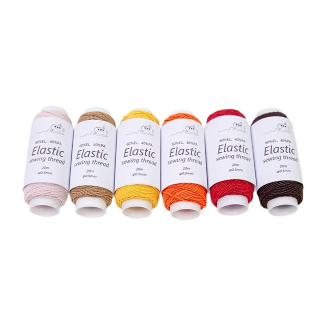 6 Piezas Hilo de Coser Elástico Cuerdas Elásticas Cuerdas de Joyería Cordón Elástico Correa de Coser Cordones Elásticos para Tejer Tejido B