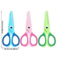 thumbnail image 3 of Round-Tip Craft Scissors, Safety Decorative Cutters, Blue, Safety Scissors With Round Blunt Tips And Decorative Edge, Blue Colored Handles For Easy Grip, Ideal For sch○○l And Craft Projects, 3 of 7