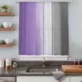 thumbnail image 5 of Purple Gray Ombre Sheer Curtains 54 Inches Long, Vintage Country Wooden Light Filering Curtains, Breathable Simi Curtain Privacy Drapes for Kitchen Bathroom Nursery Lightweight Small Window Treatment, 5 of 9