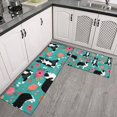 thumbnail image 2 of Border Collie Dog and Flower Florals Kitchen Rugs Sets Of 2,Anti Fatigue Kitchen Mat Rugs Non Slip Washable,Decorative Kitchen Floor Mats for Kitchen,Sink,Laundry,17"x30"+17"x47", 2 of 7