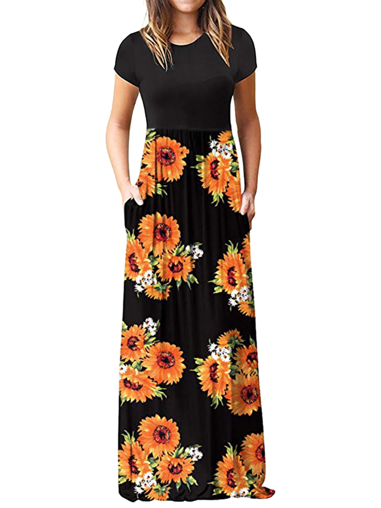 MERSARIPHY Women Boho Floral Long Maxi Dress - Walmart.com