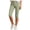 X-Army Green, variant on Plus Size Capris Pants Women Women's High Waist Skinny Capris, Button Casual Side Split Hem Slim Fitting Stretch Cropped Tights Pants with Pockets Gray M