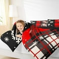 thumbnail image 4 of Manfei White Snowflake Full Size Comforter Sets,Merry Christmas Bedding Comforter Set,Red Black Plaid Bedding Sets For Girls Boys,Luxury Bedroom Decor Reversible,3pcs, 4 of 8