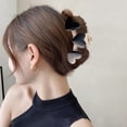 thumbnail image 3 of Women Hair Claw Heart Decor Transparent Teeth Design Hollow Out Elastic Spring Hair Decoration Anti-slip Strong Claw Women Hair Gripper Hair Styling Tool, 3 of 8