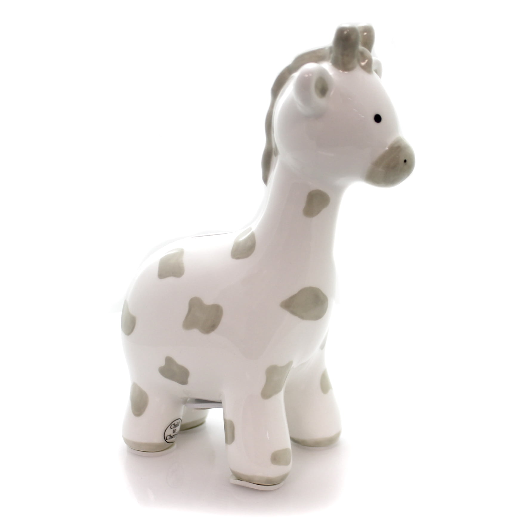 Bank GRAY SPOTTED GIRAFFE BANK Ceramic Zoo Animal Baby 3563Gy