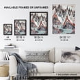 thumbnail image 3 of Artery8 Spiky Mountains River Trippy Floral Folk Art Living Room Artwork Framed Wall Art Print A4, 3 of 3