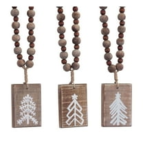 Home Decorative Tree Plaque Ornament (Set of 6) 13"H Wood