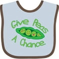 thumbnail image 3 of Inktastic Give Peas a Chance. Boys or Girls Baby Bib, 3 of 4