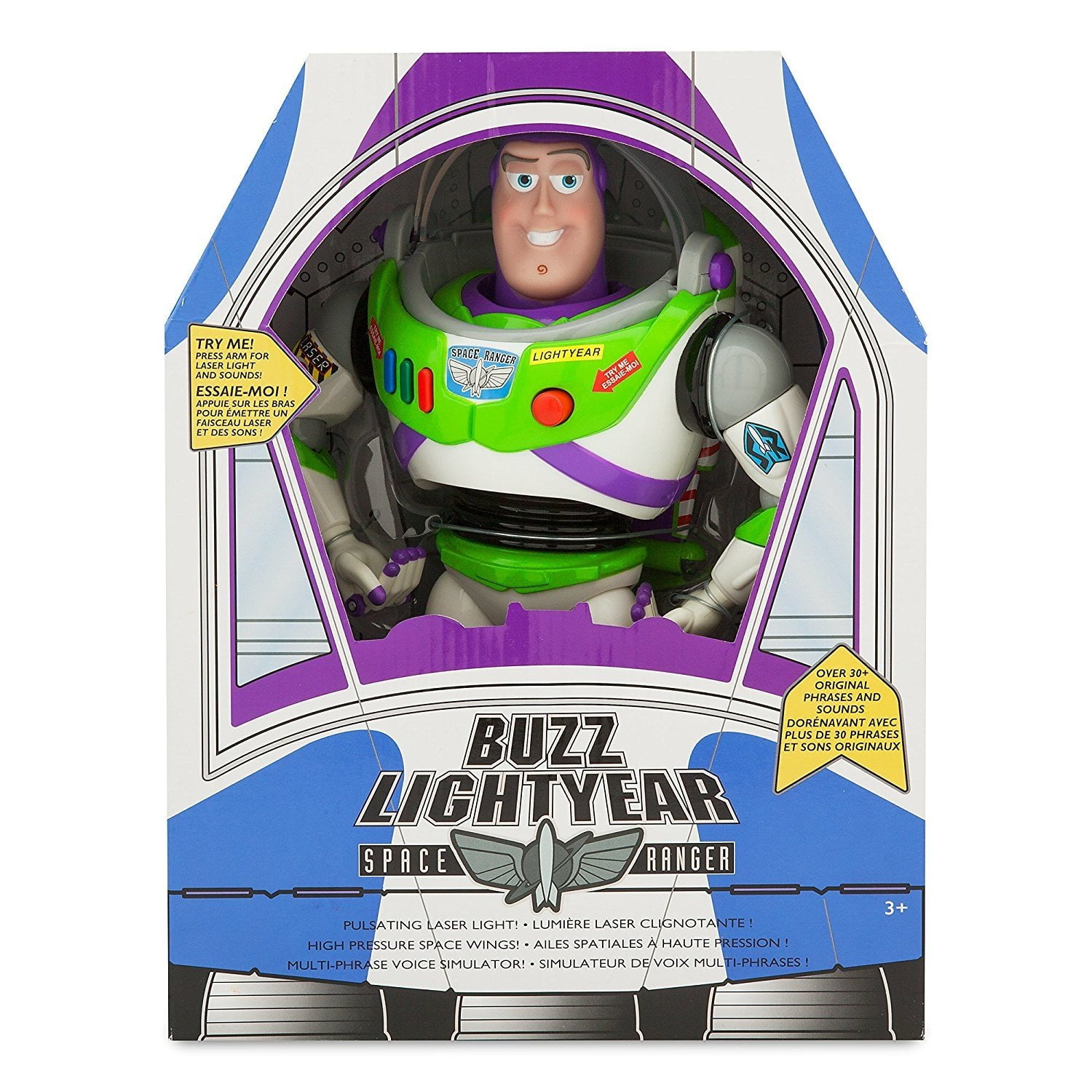 Neuf phrases DISNEY Buzz Lightyear Toy Story Talking 30 12" Action Figure 