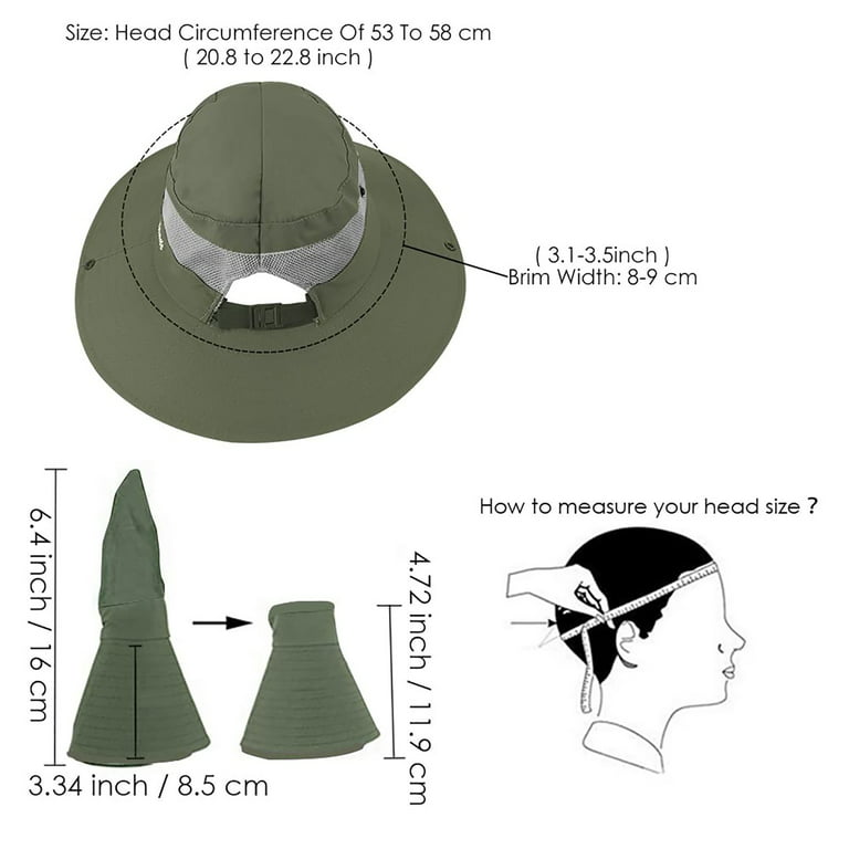 Cuoff Hats Sun Hat For Women UPF 50 UV Protection Wide Bucket Hat